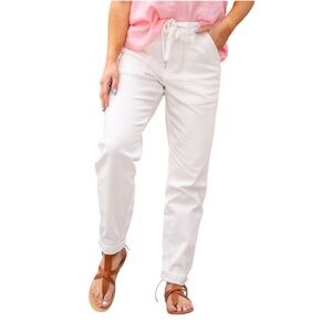 Judy Blue Joggers Women's 13/31 white Denim High Rise cuffed
